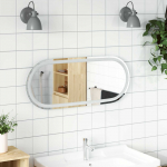 LED vannitoa peegel L&auml;bipaistev 90 x 40 cm karastatud klaas