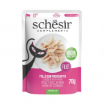 Schesir Complementary gulja&scaron;&scaron; kanaliha ja singiga tarrendis kassidele, 70 g
