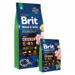 Brit Premium by Nature Adult XL kuivtoit suurele koerale kanaga, 15 kg