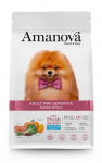 Amanova Mini Sensitive kuivtoit v&auml;ikest t&otilde;ugu koerale l&otilde;hega, 2 kg