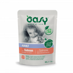 Oasy Adult Salmon gulja&scaron;&scaron; l&otilde;hega t&auml;iskasvanud kassidele, 85 g