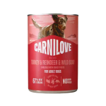 Carnilove Pat&eacute; pasteet kalkuni, hirve ja metssealihaga koertele, 400 g