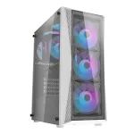 Arvutikorpus darkFlash DK352 Plus (must ja valge) + 4 ARGB ventilaatorit