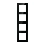 Neljakordne raam AVATTO N-TS10-Frame-B4 pistikupesale (must)