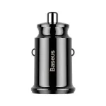 Baseus Grain automobilinis įkroviklis 2x USB 5V 3.1A (juodas)