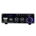 Garso stiprintuvas BliTZWOlF AS-22, 45W, Bluetooth 5.0, USB + nuotolinio valdymo pultas (juodas)