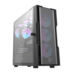Arvutikorpus darkFlash DK431 Mesh (must) + 4 ARGB ventilaatorit