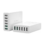 Laadija 6x USB BliTZWOlF BW-S15, QC 3.0, 60 W (valge)