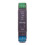 Shelly Pro 2 DIN-liistule paigaldatav 2-kanaliline relee, WiFi/LAN