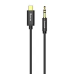 Baseus Yiven garso laidas USB-C į mini jack 3,5mm, 1.2m (juodas)