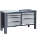 Suure koormusega metallist t&ouml;&ouml;laud VT-150 2S2M/SML/OUP