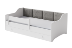 Lastevoodi Erik 160x80 valge madratsiga Grey Panel