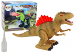 Dinosaur Breathes Fire Steam Lights Battery Pack Brown