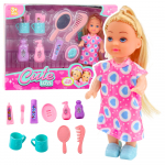 Mini Doll Set Care Accessories Pink Dress