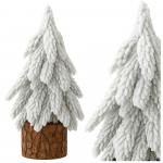 Decorative Artificial Christmas Tree on a Trunk Covered with Snow 30 x 10 cm