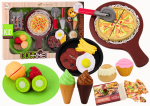 Fast Food Set Fruits Steak Ice Cream Accessories Pizza French fries 26 pcs.