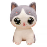 Plush Mascot Cuddly Toy Kitten White Gray 21cm