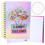 Candy Dreams Holographic A5 Lined Notebook 90 Sheets