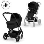 Cybex Balios S Lux Fold Cot Moon Black Lapsevanker 2 in 1