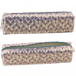 School Pencil Case Scales Gray Shiny Gold Elements