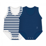 2-pack Growing body Bio Cotton Summer 0-36m Indigo
