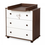 Kummut m&auml;hkimislauaga Klups SAFARI GIRAFFE WHITE-WALNUT