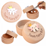 Wooden Box for Baby Teeth for Children with Engraving Tooth Fairy Box