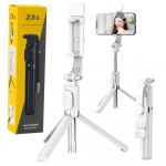 Selfie Stick Tripod Phone Remote Control Bluetooth Holder ZS8 White