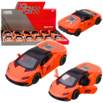 Sports Car Pull Back Metal Orange 1:43