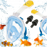 Pilna saliekamā snorkelē&scaron;anas maska L/XL zila