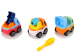 Set of 3 Construction Cars for Disassembly  + Screwdriver  Concrete mixer Crane Tipper