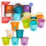 Bath Bucket Set With Holes Colored 6pcs
