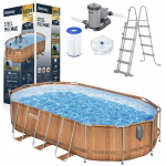 Bestway 56719 Power Steel Frame Pool 610 x 366 x 122 cm