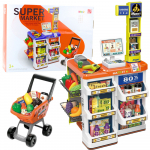 Shop Set Cash Register, Trolley, Scanner, Supermarket, Kids Shop