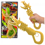Biting Skeleton Dinosaur Grapple Gun Brown