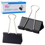 Set of Universal Office Clips Spring Steel Black 41mm 12pcs