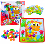 Button Mosaic Puzzle Creative Colorful 12 Boards 46 Buttons