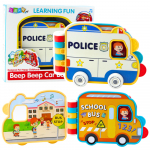Interactive Educational Book Vehicles Lights Sounds Moving Elements