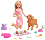 Nukk kutsikatega Mattel Barbie Newborn Pups Blonde