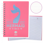 Holographic Mermaid Tail Pink Lined Notebook A6 80 Sheets