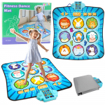 Interactive Dance Mat Animals LED Lights Music Blue