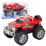 Rear-wheel drive off-road vehicle with large wheels, red 27cm