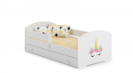 Lastevoodi LUK sahtli ja madratsiga 160x80 Unicorn horn