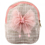 Children's Backpack Braided Bow Bunny Pink 21cm 2L