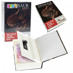 Book Hidden Piggy Bank Safe Code Dinosaur Black