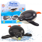 Floating Penguin Wind-Up Bath Water Toy Gray 14.5 cm