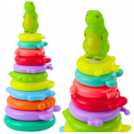 Educational Pyramid Puzzle Dinosaur Figure Stickers 12 Levels