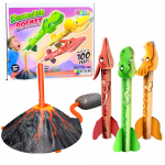 Dinosaur Volcano Launcher Set Foam Rockets Colorful