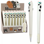 Cat Gel Pen Blue Ink Cap Patches White 16.5cm