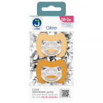 2-pack. Smart pacifiers Glee 0-2m beige-mustard